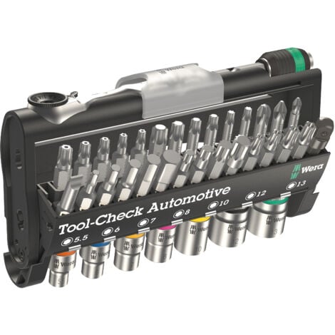 WERA Bit-Set, 05200995001, Tool-Check Automotive 1, 38-teilig