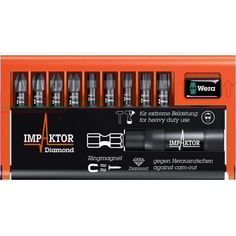 WERA Bit-Sortiment Impaktor 9tlg. gemischt