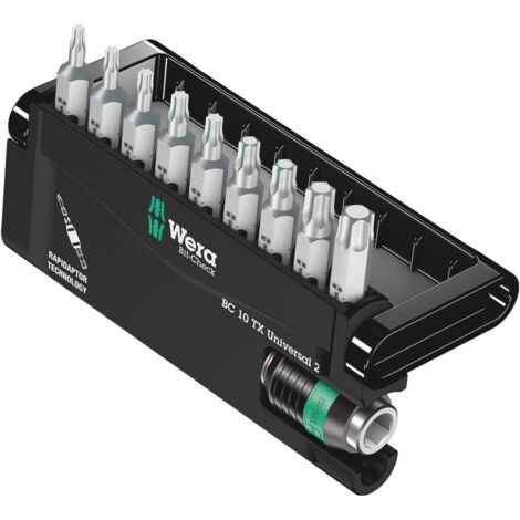 WERA Bitsortiment 10-teilig Rapidaptor TX Universal 2