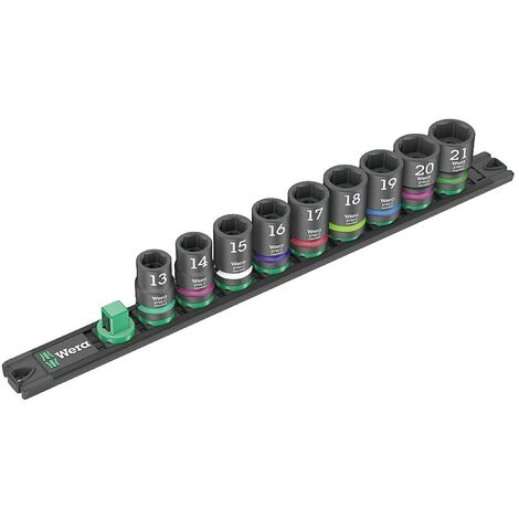 Wera C Impaktor Jeu de clés à douille en pouces 1/2" 9 pièces 05005490001 S815172