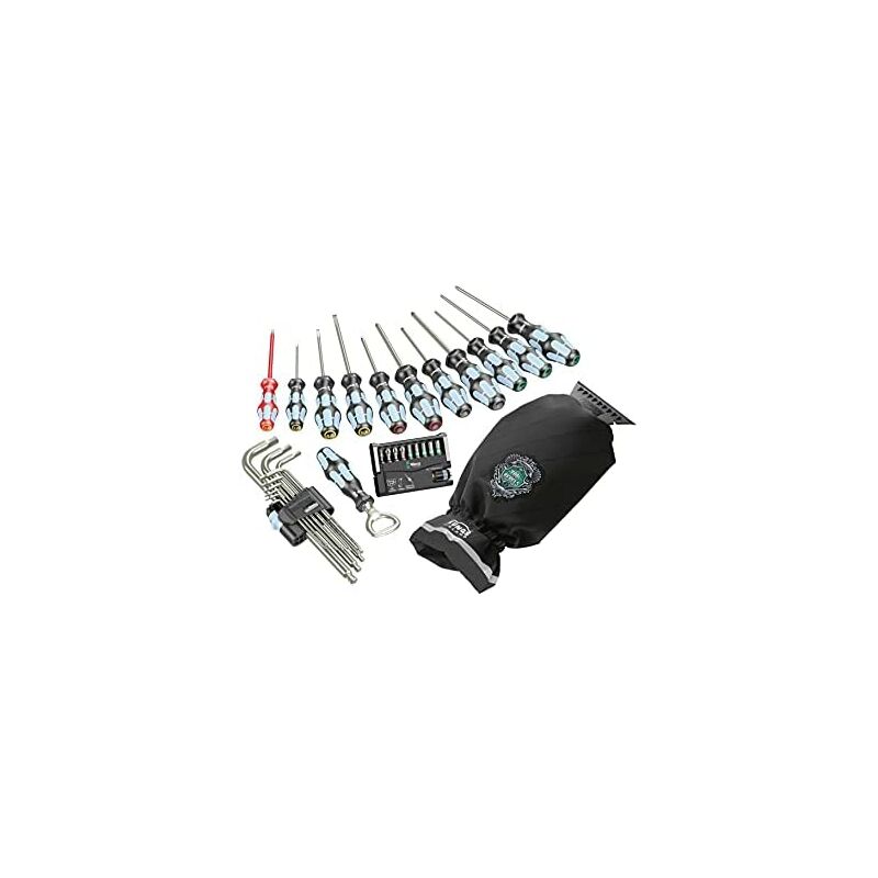 

05134023001 Juego de Herramientas con Guante rascador de Hielo, Negro - Wera