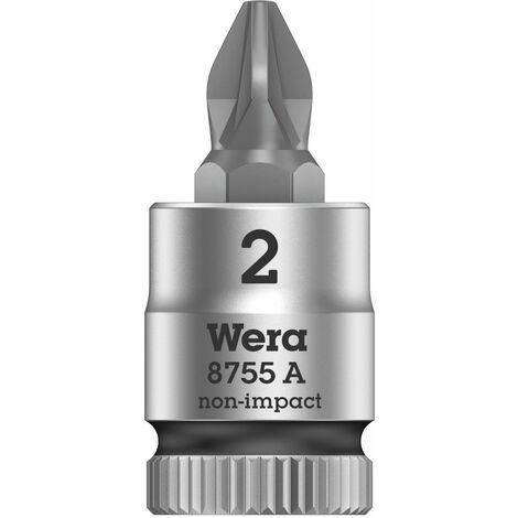 Wera Ha Douille-Embout Pozidriv Zyklop a Attacco 1/4, Nero, Nero, 05003354001