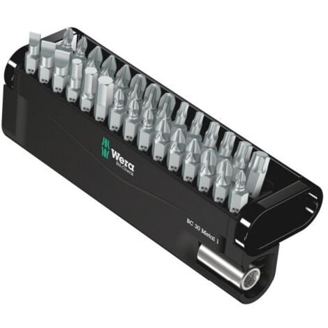WERA JUEGO PUNTAS DESTORNILLADOR 1/4" (ESTUCHE 30 PZ.