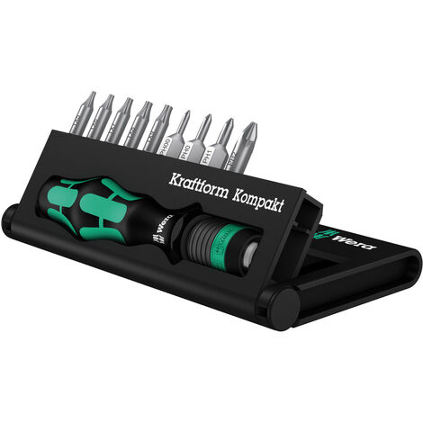 Wera Kraftform Kompakt 12 10-teilig Bits Rapidaptor Schnellwechselfutter