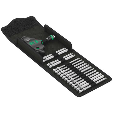 WERA Kraftform Kompakt 400 17tlg. Bit-Set mit Quergriff-Handhalter