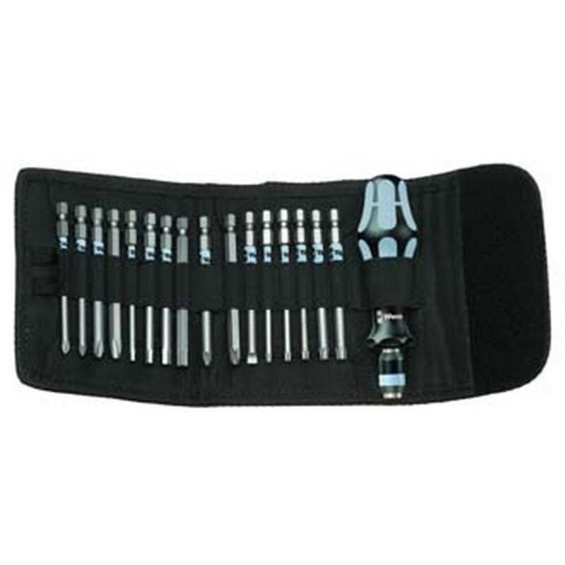 Wera - Poche pliante de 17 pcs avec embouts acier inoxydable de 89mm