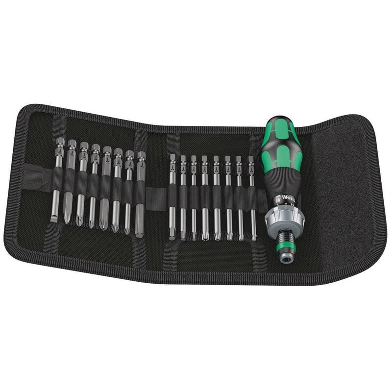 Wera - Kraftform Kompakt 60 Ratchet screwdriver & Bit Set, 17pc, 05051040001