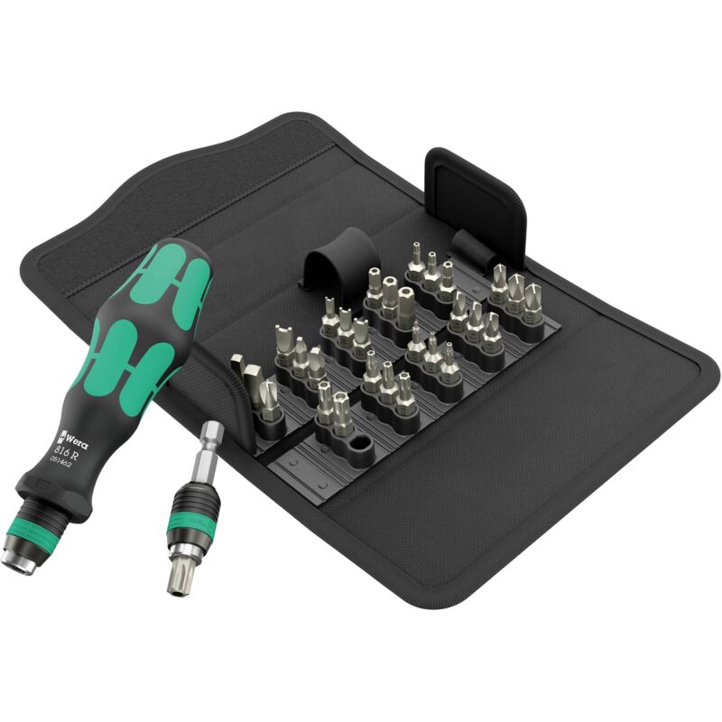 Wera - Kraftform Kompakt 71 Security 05057114001 Jeu d'embouts 32 pièces Tamper Resistant torx® Profil, carré intérieur (Robertson), 6 pans intérie