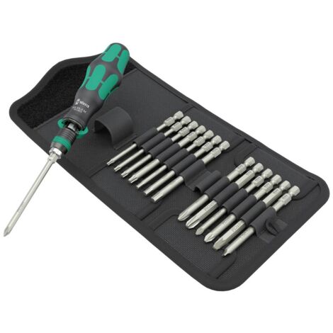 Wera Kraftform Kompakt 838 RA-R M Set 1 05051061001 Kit inserti 15 parti Croce Phillips, Croce Pozidriv, TORX, Brugola