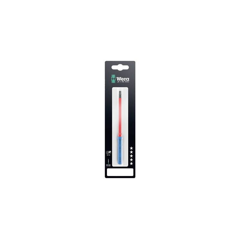 Wera - kraftform kompakt vde 64 i 4,0 x 157 mm tie sb pour électricien 6 pans intérieurs lame interchangeable 4.0 mm