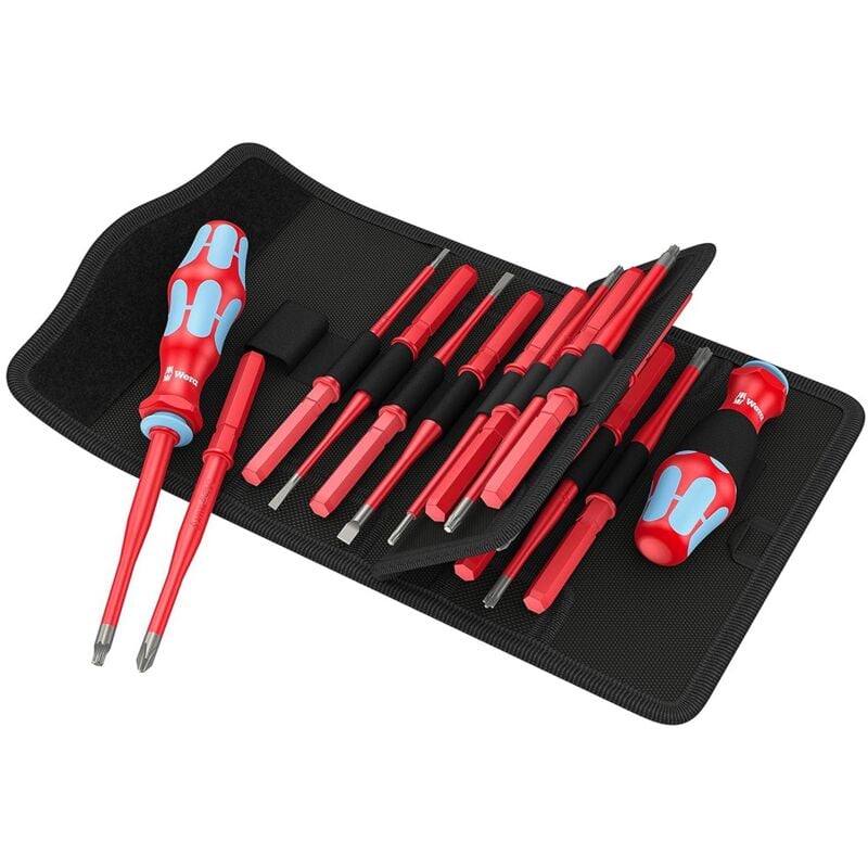 Image of Wera - Set di cacciaviti isolati Kraftform Kompakt vde kk vde Stainless 17 extra slim 1 (17 pezzi)