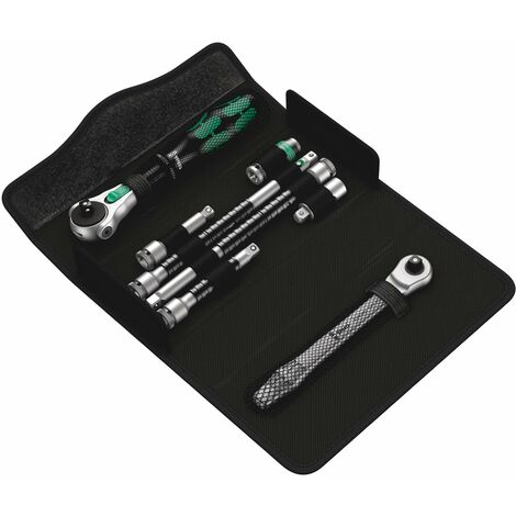 Wera, Kraftform Kompakt Zyklop MS1 Metal/Speed 1/4", 8 pezzi