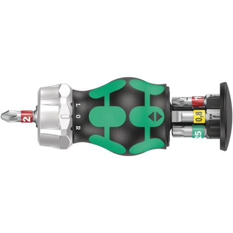 WERA Magazin-Bithalter Stubby RA 1, 6-tlg, Dauermagnet, Ratschenfunk.