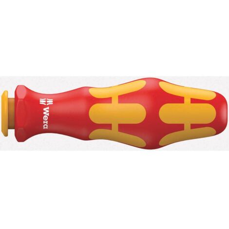 Wera – Poignée de tournevis Kraftform Plus 102mm – Ergonomie optimisée – Isolée jusqu'à 1000V AC – Pour lames VDE interchangeables 9mm
