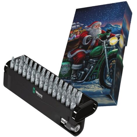 Wera – Porte-embout de visseuse 30 pièces – Embouts Phillips, Pozidriv, TORX® – Mandrin à serrage rapide – Aimant puissant – 5135819001