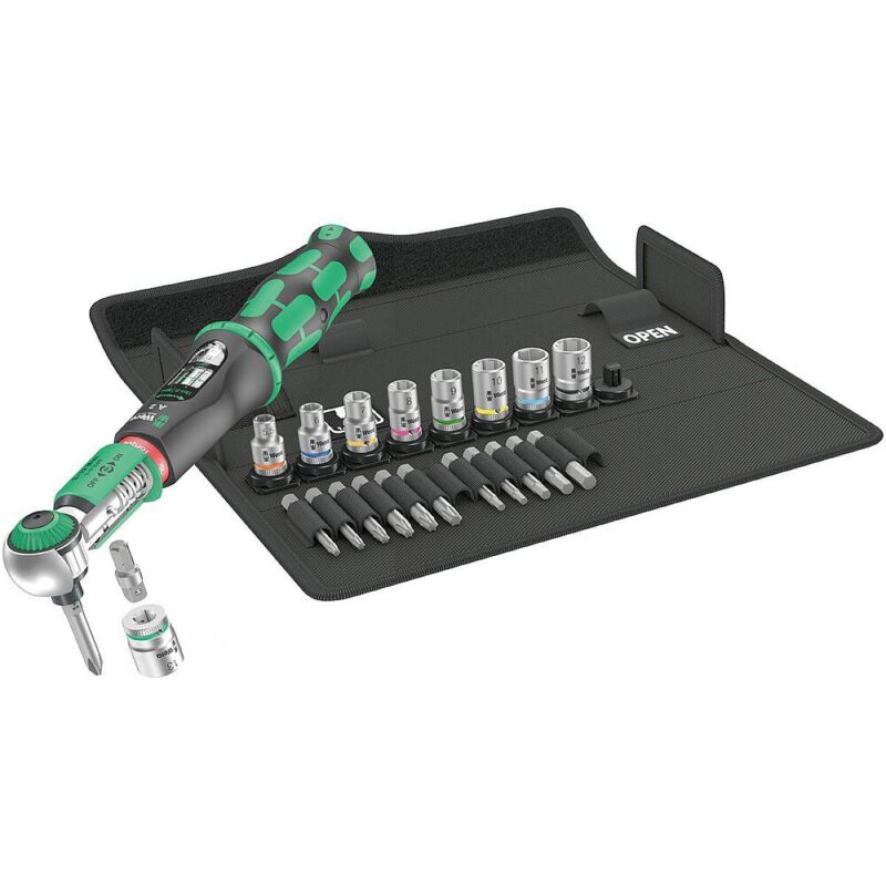 Wera - Jeu de clés dynamométriques Safe-Torque 23 pièces 2-12 Nm 1/4 pouce 6KT