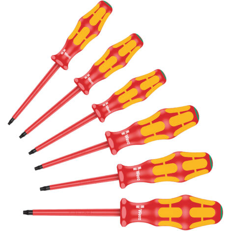 Wera Serie 100 VDE 160 destornilladores aislados rojo amarillo
