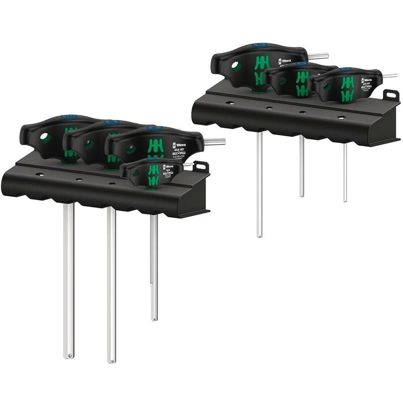 Set di 7 chiavi esagonali con impugnatura 't' Hex-Plus Wera 454/7 hf Set 1