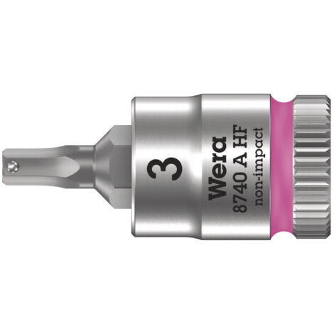 Wera Steckschlüsseleinsatz 8740 A HF 1/4" SW 3 mm Länge 28 mm - 5003332001