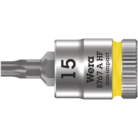 Wera Steckschlüsseleinsatz 8767 A HF TORX 1/4&quot T15 Länge 28 mm - 5003363001