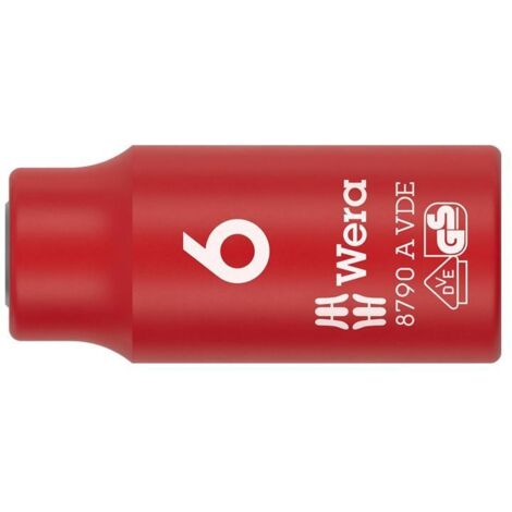 WERA Steckschlüsseleinsatz 8790 A VDE 1/4 ″Schlüsselweite 6 mm Länge 41 mm