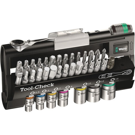 WERA Bit-Set, 05200995001, Tool-Check Automotive 1, 38-teilig