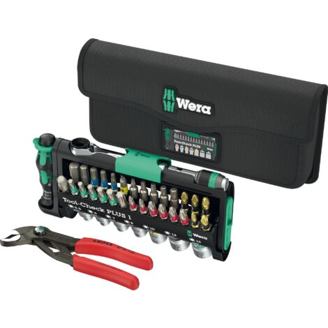 Wera Tool-Check Combi 1 incl. Knipex Cobra 125 mm, 40 pezzi