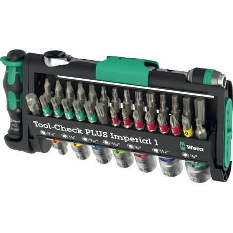 Wera Tool-Check PLUS Imperial 1, 39-teilig Superkompaktes Werkzeugset
