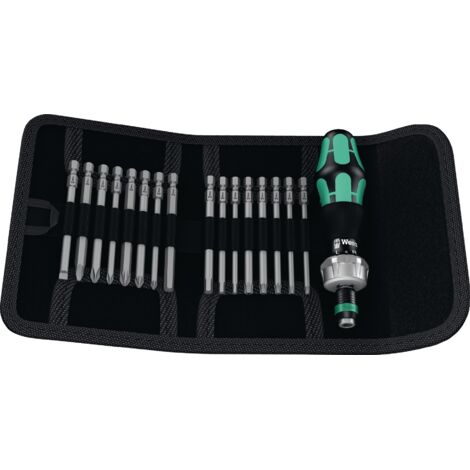 Wera-Tools Schlag-Schraubendreher-Set Schwarz Grün 17 Teile