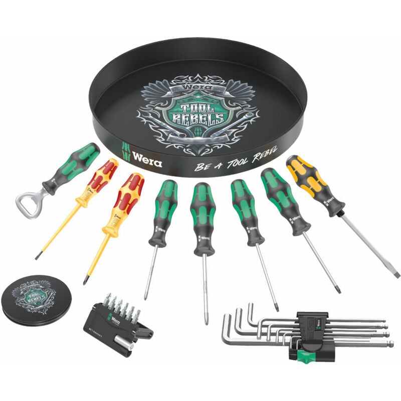 Un set de tournevis rond 3 Limited Edition plateau de service, 29 pièces - Wera