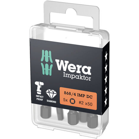Wera  Vierkant-Bit 2   F 6.3 5 St.