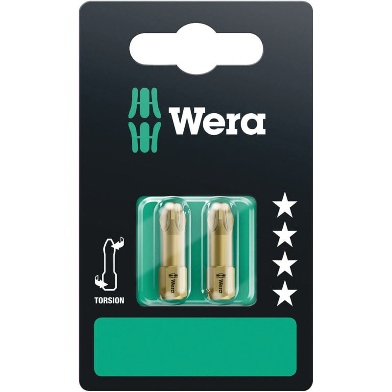 Wera - embout cruciforme pz 3 05073372001 acier à outils extra-dur forme: d 6.3 2 pc(s)