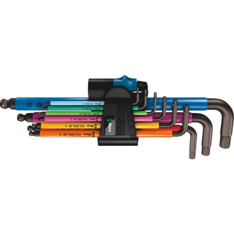 WERA Winkelschlüsselsatz 6kt.Schlüsse SW 1,5-10mm - Set 950/9 SM HF