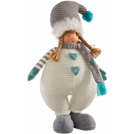 WeRChristmas - Statuetta natalizia da bambina, multicolore, 44 cm