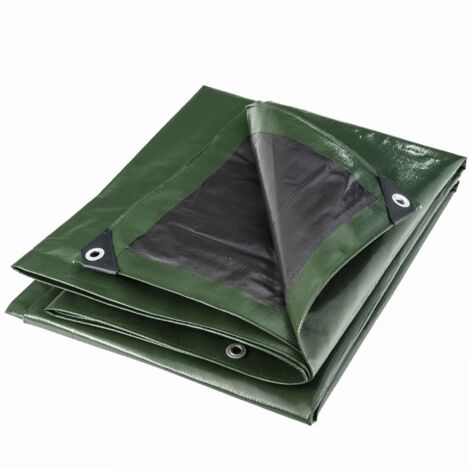 Werka Pro – Bâche de protection réversible 4 x 5 m – Grammage 240 g/m² – Traitement anti-UV – Œillets tous les 50 cm pour installation facile - PRO 4 X