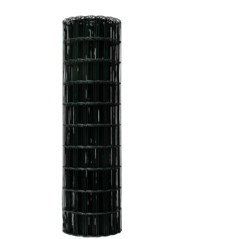 Werka Pro – Grillage soudé vert 1,8m x 25m en rouleau – Acier galvanisé plastifié – Résistant aux intempéries – Maille rectangulaire 5x10cm