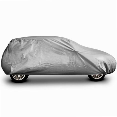 Werka Pro – Housse de voiture 2 volumes doublée – PEVA 100% extérieur – Polypropylène et coton intérieur – Résistante de -15°C à +50°C – Élastiques de maintien