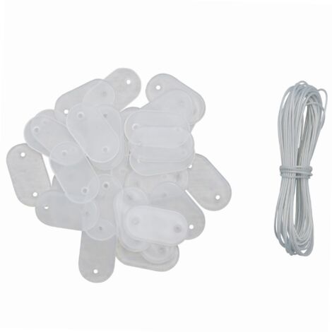 Werka Pro – Kit de fixation 4m pour brise-vues et canisses – Fil de fer galvanisé – 30 attaches transparentes incluses – Installation rapide