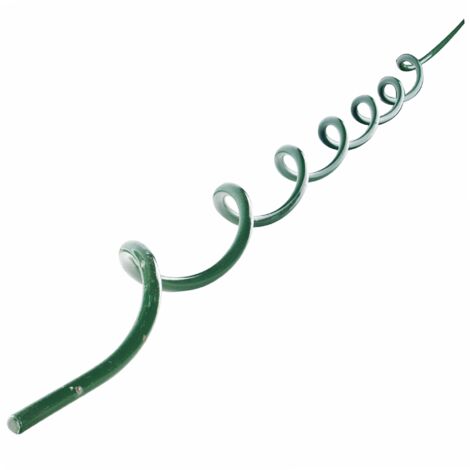 Werka Pro – Lot de 5 tuteurs spirales en acier avec revêtement époxy vert 1,8m – Résistance accrue – Pour terrains accidentés et plantations