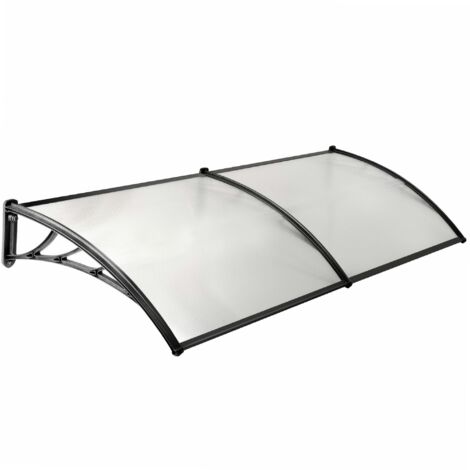 Werka Pro – Marquise en polycarbonate 2 panneaux 80 x 240 cm – Traitement anti UV – Structure en ABS – Conception cintrée élégante - PRO 80 X