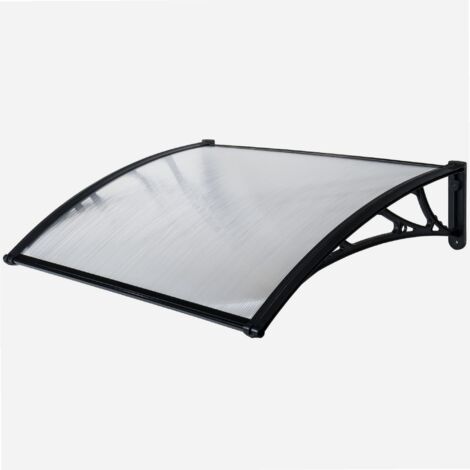 Werka Pro – Marquise en polycarbonate 80 x 100 cm – Panneau anti UV – Structure en ABS – Protection entrée mobilier de jardin - PRO 80 X
