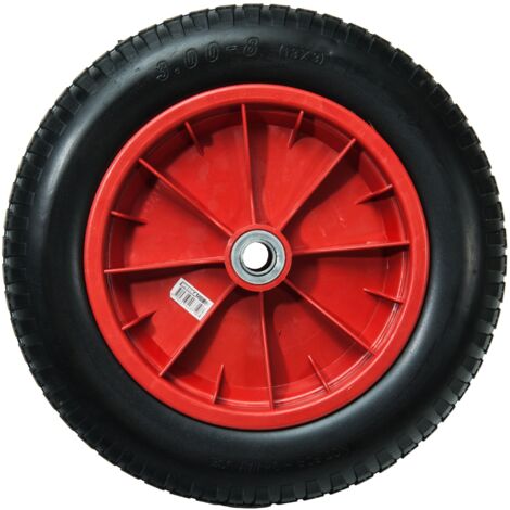 Werka Pro – Roue increvable 13'' 330 mm – Alésage 20 mm – Pneu polyuréthane pour chariot de jardin – Roulements à bille