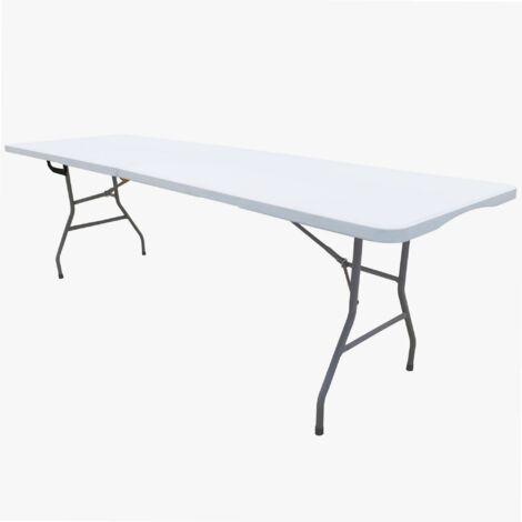 Werka Pro – Table pliante rectangulaire 239 x 74 x 74 cm – 10 places – Plateau en polyéthylène – Structure en acier – Résistance 150 kg - PRO 239 X