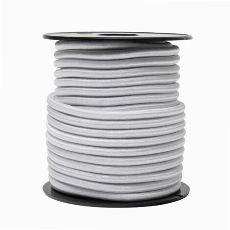 Werka Pro – Tendeur sandow élastique blanc Ø 6mm x 20m – Traitement anti UV – Pour fixation et maintien en extérieur