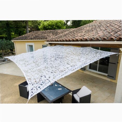 Werka Pro – Toile d'ombrage ajourée rectangulaire 2 x 3m – Polyester 120 g/m² – Traitement anti UV – Livrée avec crochets en acier