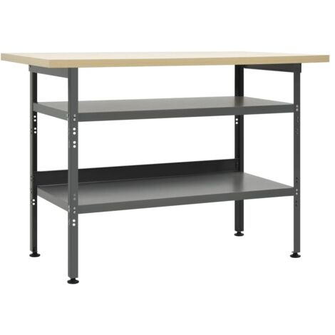 Werkbank Grau 120×60×85 cm Stahl
