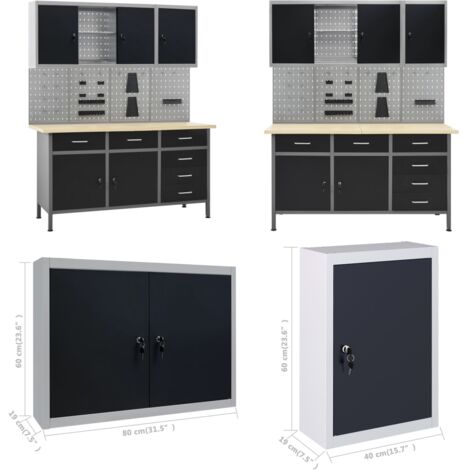 Werkbank mit 4 Werkzeugwänden und 2 Wandschränken - Werkbank -  Werkbänke - Home & Living