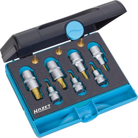 Werkzeug Satz 1557/10 ∙ Carré creux 1/4 pouce (6,3 mm), Carré creux 3/8 pouce (10 mm), Carré creux 1/2 pouce (12,5 mm) ∙ Profil TORX® intérieur ∙ T8 ∙ T10 ∙ T15 ∙ T20 ∙ T25 ∙ T30 ∙ T40 ∙ T50 ∙ T55 ∙ T
