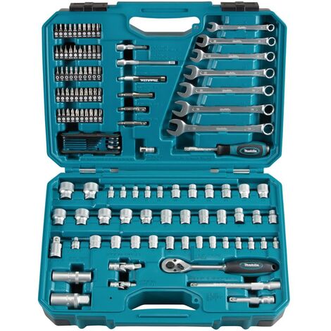 Makita Werkzeug Set 120tlg. Bits Steckschlüsseleinsätze 1/4" + 3/8" E-06616