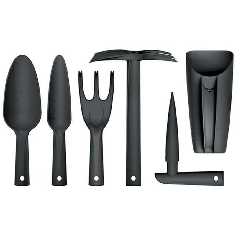 Prosperplast - 6er-Set Handwerkzeuge Gartenklappe in der Farbe Anthrazit